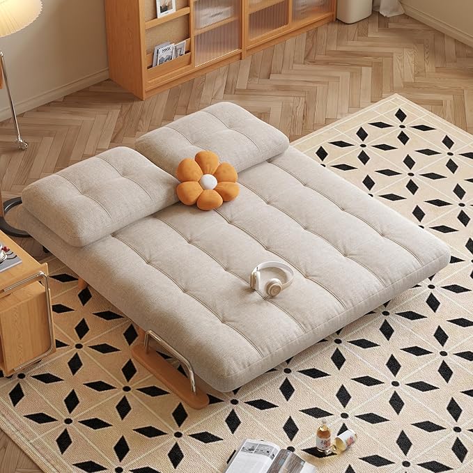 5-in-1 Single Convertible Sofa Bed with Storage 5-Position Adjustable Backrest Modern Compact Sleeper Chair for Small Spaces 28 for Guest Room or Living Room