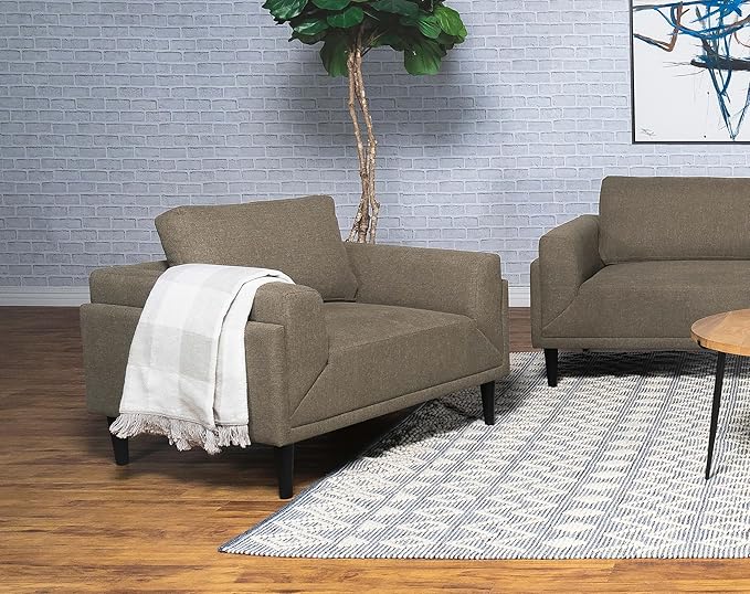 Coaster Home Furnishings - Rilynn - Upholstered Accent Chair with Track Arms Reversible Back Cushion and Pocket Coil Seat - Living Room - Brown - 509523