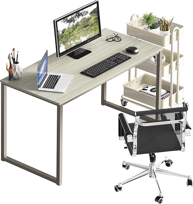 SHW Mission 48-Inch Home Office Computer Desk Maple