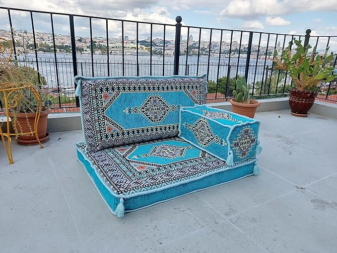 arabicsofa Small Floor Sofa – Handmade Low Seating Majlis Style Turkish Modular Sofas