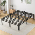 NKZ Queen Size Bed Frame 16 Inch Metal Bed Frame &amp Box Spring 2 in 1 Platform with Round Corner Legs 4000lbs Weight Capacity Reinforced Metal Frame Headboard Hole Noise-Free Easy Assembly