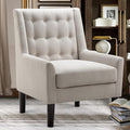 Rosevera Maci Accent ChairsMid Century Modern Armchair for Living Room Comfy Seat for Bedroom ApartmentEasy AssemblyNatural