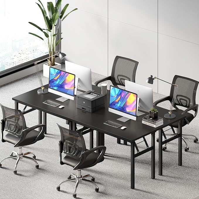Need Home Office Desk 47 inch - No Assembly Folding Computer Table with BIFMA CertificationComputer Table Workstation Perfect for Teens/Office/Home