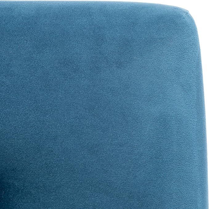 SAFAVIEH Home Collection Roald Velvet Sofa Accent Club Chair ACH6209A Prussian Blue/Antique Coffee