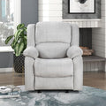 Lexicon Manual Glider Recliner Sofa Chair Home Theater Seating Wall Hugger Manual Reclining Nursery Chair for Bedroom/Living Room/Office/Apartment Grey Chenille