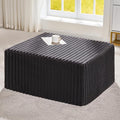 Hobestluk Rectangle Ottoman Memory Foam Footrest for Couch with Removable Cover Large Floor Seating for Adults Ottoman Coffee Table for Living Room Bedroom or Office (Strip Grey Footrest)
