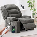 Power Recliner Chair with Cup Holders Electric Recliner Chair for Adults Living Room Reclining Chair Home Theater Seating Lounge Chair (1 Gray)