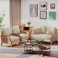 HAOBO Home 3 Piece Living Room Furniture Sets Loveseat Sofa Settee Bench with 2 Single Sofa Accent Chairs Modern Small Couches for Small Spaces