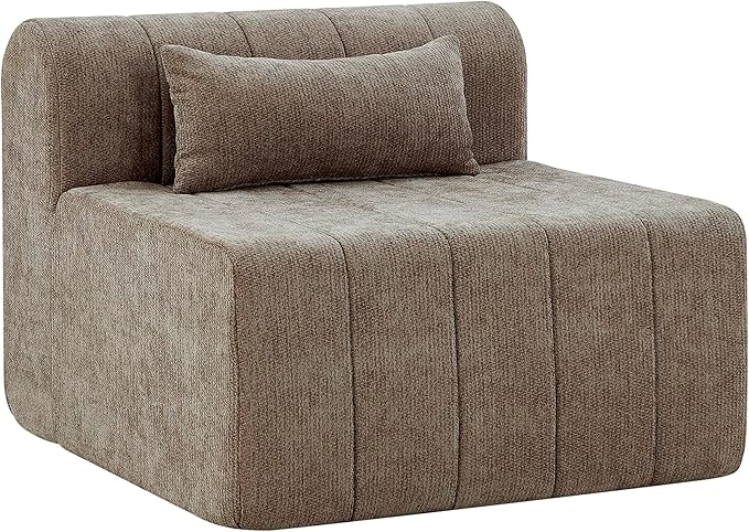 Christopher Knight Home Flarin 145.5 Convertible Sectional Sofa Couch L-Shape Home Sofa Living Room 4 Seat Sectional Sleeper Sofa Fabric Upholstered Comfy Cloud Couch No Assembly Light Brown