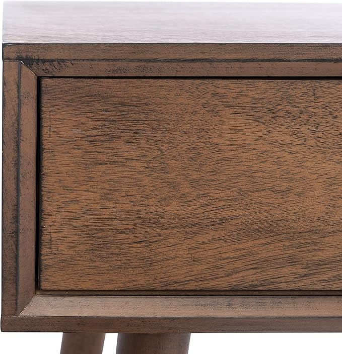 Safavieh Home Collection Remy Brown 1-Drawer Office Living Room Bedroom Study Foyer Writing Desk