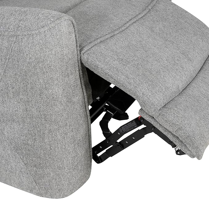 Powell Kylee Grey Upholstered Power Reclining Chair with Charging Port