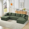 GNIXUU 133.5 Corduroy Boneless Sectional Couches for Living Room Oversized Memory Foam U Shaped Cloud Modular Sectional Sofa with Deep Seat Cup Holders &amp Storage Pocket No Assembly Required Gr