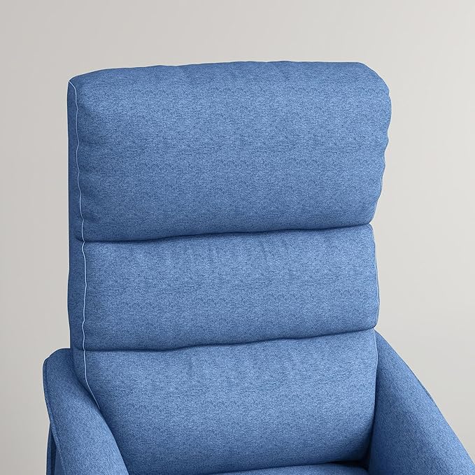 HOMCOM Power Lift Recliner Chair for Elderly Easy Assembly Fabric Lift Chair for Adults Recliner Sofa with Remote Control Side Pockets for Living Room Blue