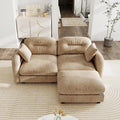 74'' Chenille Couch L-Shaped Sectional Sofa Ultra-Soft Comfort Memory Foam Cloud Couch with Pillows Sectional Couches for Living Room