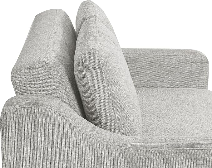 Serta Hawthorne 66.1 Slipcovered Convertible Sleeper Loveseat Full Size Dreamcoil Comfort FingerGuard Pinch Point Protection Polyester Tweed Fabric Linen