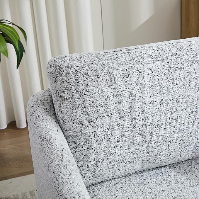 Moden Swivel Accent Chair 360 Degree Round Swivel Barrel Chair with Pillow Upholstered Comfy Barrel Armchair Single Club Sofa Chair for Living Room Bedroom Reading Room (Grey)