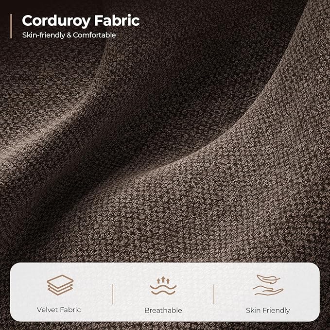 84 Inch Sofa with Extra Deep Seats Oversize Linen Fabric 2 Seater Sofa for Living RoomModern Couch and Loveseat Comfy Armrests and Seats and Backrests Easy Installation Brown
