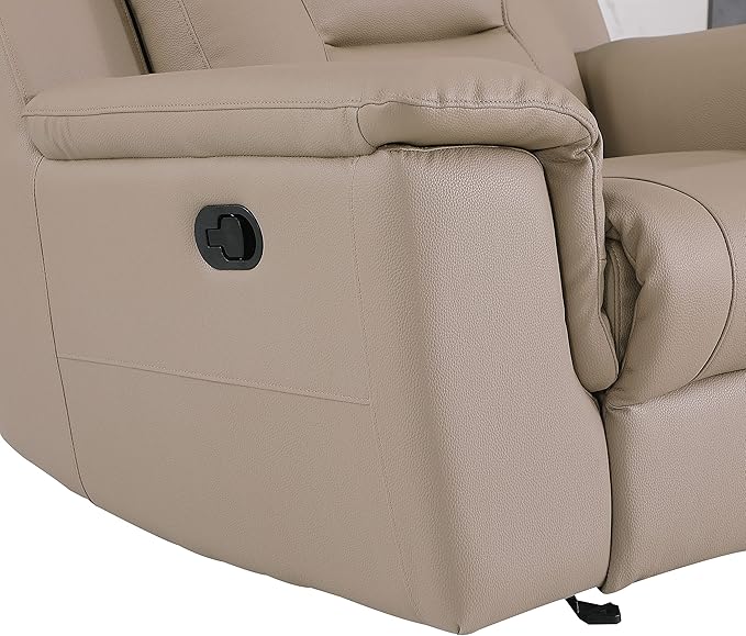 Blackjack Furniture Walker Leather Match Upholstered Reclining Living Room Chair Hazel Wood