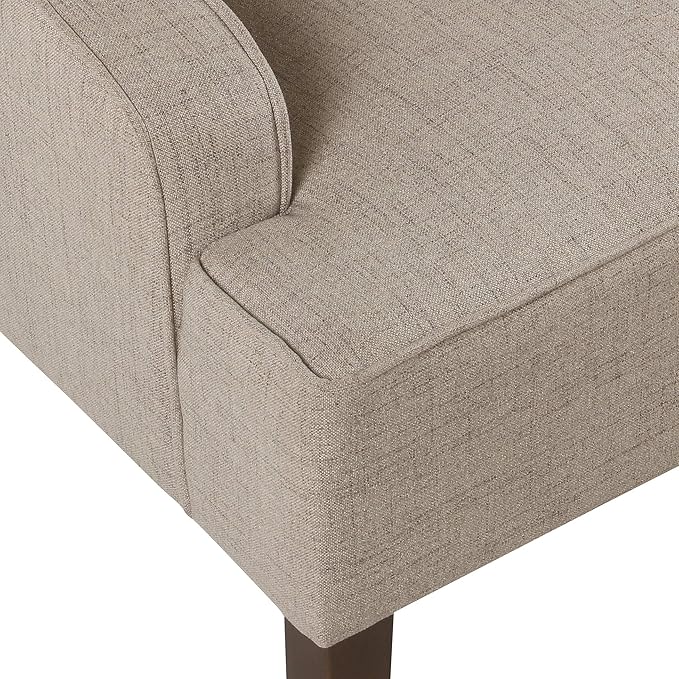 HomePop Swoop Arm Accent Chair Tan