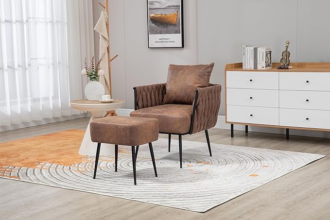 Velvet Accent Chair Modern Upholstered Armchair Tufted Chair with Metal Frame Single Leisure Chairs for Living Room Bedroom