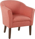 HomePop Barrel Shaped Accent Chair polyester and wood Orange