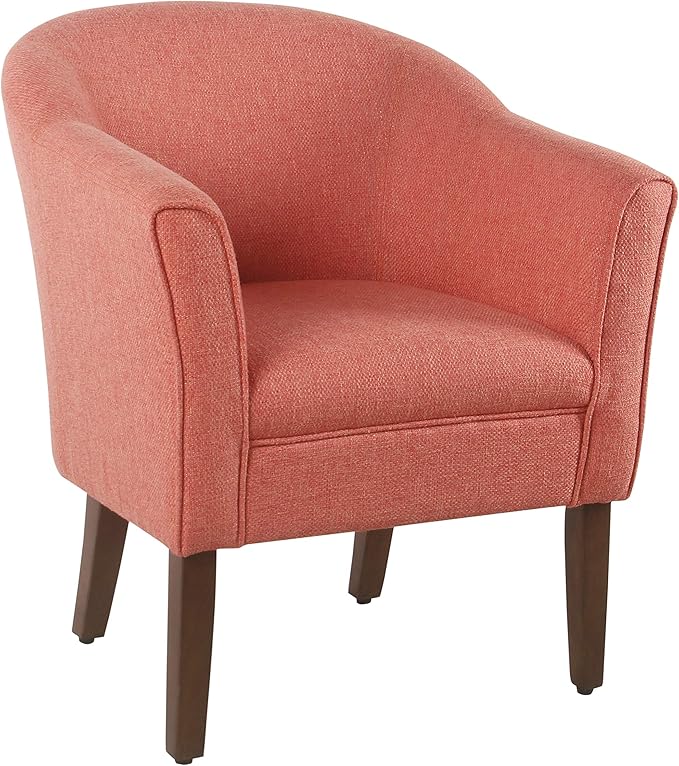 HomePop Barrel Shaped Accent Chair polyester and wood Orange