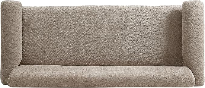 Christopher Knight Home Vincenzo Large Couch Chair Berber Fleece Sofa Upholstered Loveseat Soft Pillow Armchair Rubberwood Legs Couch 72.8 Loveseat Reading Sofa for Living Room Home Rest Brown