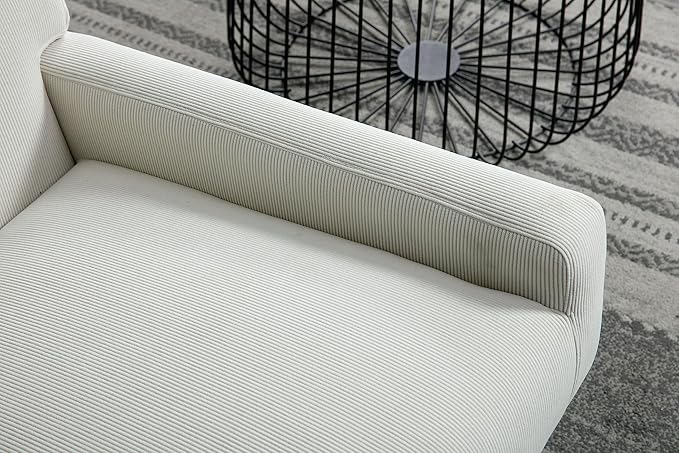 Accent Chair - Modern Industrial Slant Armchair with Metal Frame - Premium High Density Soft Single Chair for Living Room Bedroom
