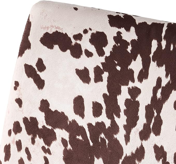 Christopher Knight Home Kassi Fabric Accent Chairs 2-Pcs Set Milk Cow