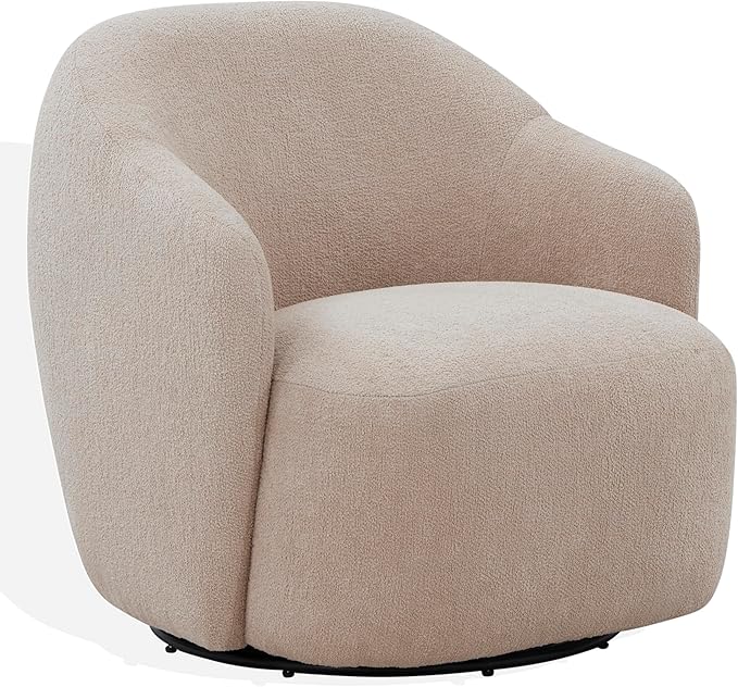 SAFAVIEH Couture Collection Peitra Oatmeal Boucle Accent Chair (Fully Assembled)