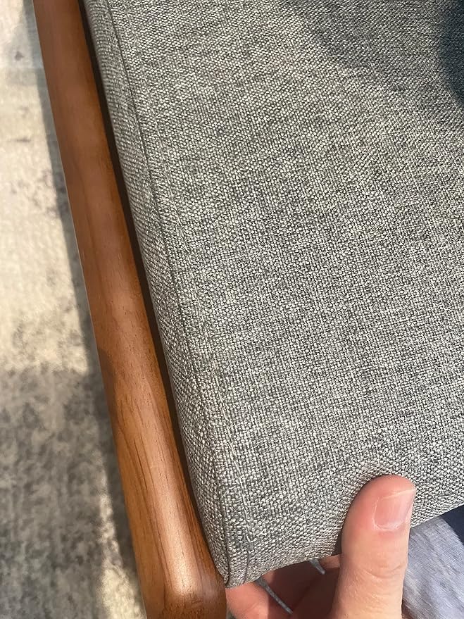 Damedai Japanese Floor Chair Tatami Zaisu Legless Chair Back Support Great for Reading Meditating Living Room Balcony (Grey with Fabric)