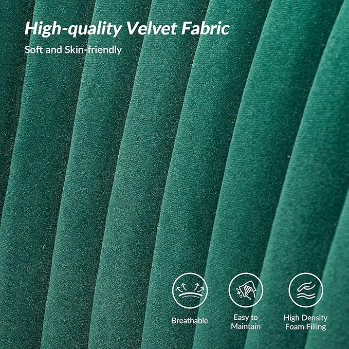 HULALA HOME Velvet Loveseat Sofa with Gold Legs Mid-Century Modern Upholstered Love seat Couch Tufted Small 2-Seat Sofa Armless for Living Room Bedroom Apartment Small Spaces Green