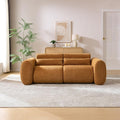 Christopher Knight Home Orri 79 Cozy Boucle Upholstered Cloud Couch 3-Seater Modern Sofa Home Sofa Living Room with Round Arm Sturdy Wooden Frame Lounge Chair Indoor Easy to Assembly Camel