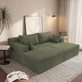 71 W Double Chaise Lounges Indoor Boneless Sectional Sofa Bed with Pillows Modern Sleeper Loveseat Chair Boneless Cloud Couch for Living Room Bedroom Reading
