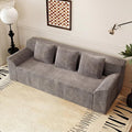 71 Cloud Boneless Loveseat Sofa Couch Bean Bag 3-Seater Couch with Memory Foam Corduroy Comfy Floor Sofa Deep Seat for Living Room Bedroom Apartment No Assembly (Camel)
