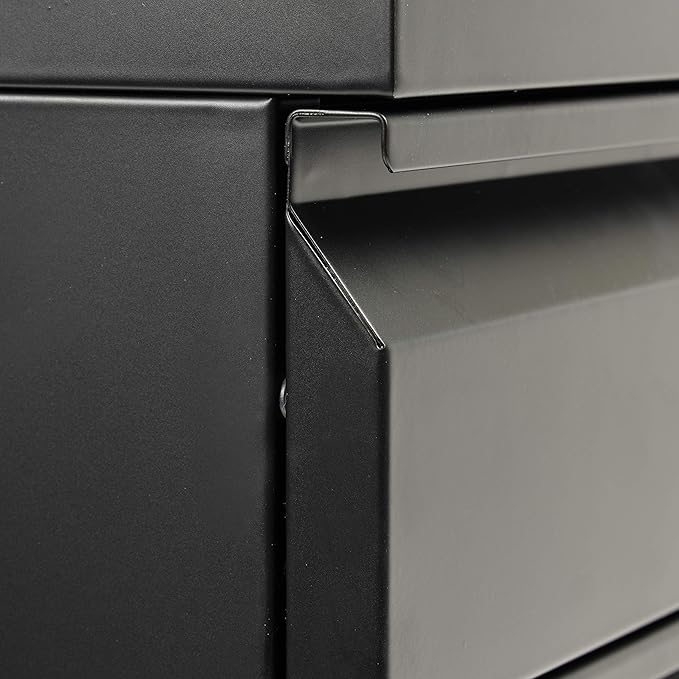 American Furniture Classics 23001 Metal File Cabinet Black Powder Coated Steel