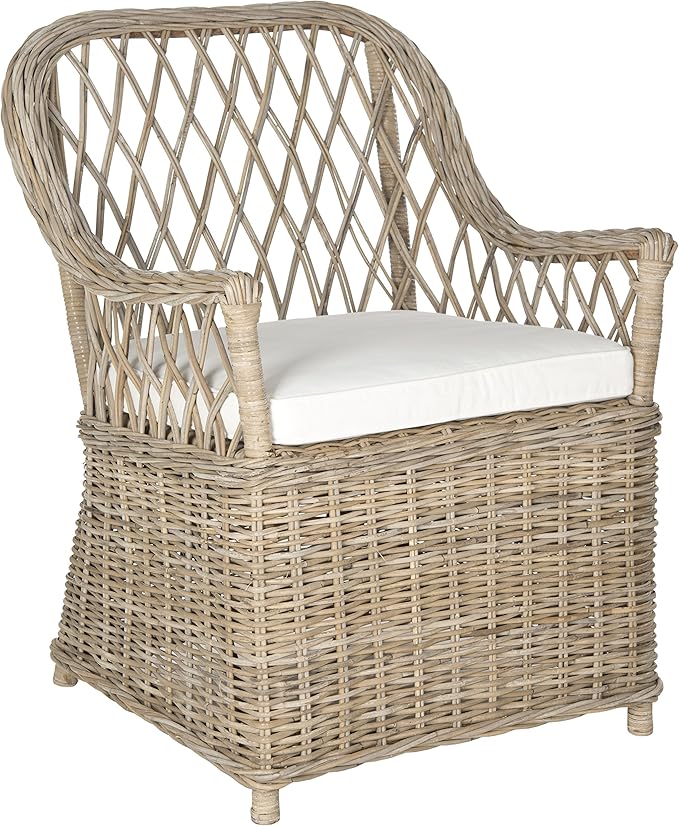 Safavieh Home Collection Maluku Soft Grey Arm Chair