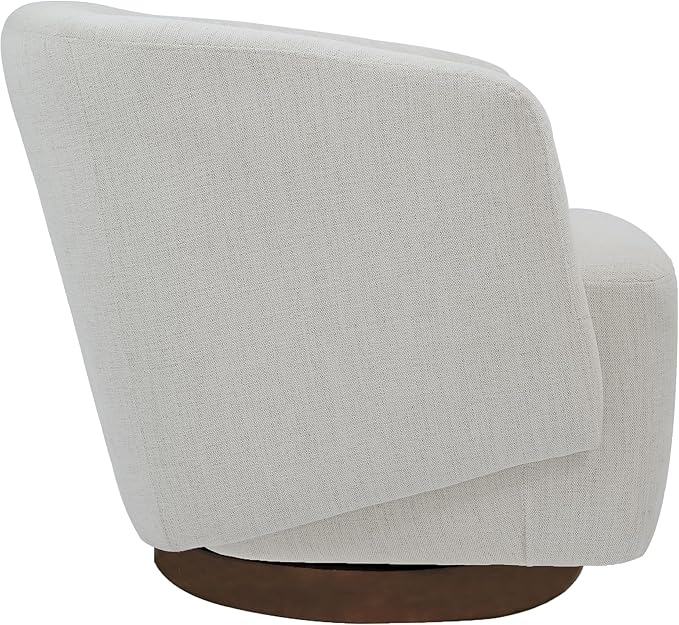 MINCETA Accent ChairModern Swivel Chairs for Living Room and Bedroom Reading with Wood BaseSet of 2Performance Fabric in Ivory