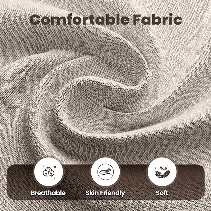 90 Boneless Loveseat Sofa Cloud Foam Couch 3 Seater Upholstered Midcentury Mondern Love Seat Wide Armrest and 4 Pillows for Home Living Room/Small Spaces No Assembly Required Camel
