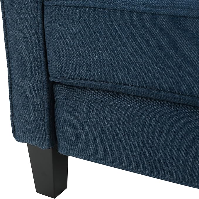 Great Deal Furniture Jeffrey Navy Blue Fabric Recliner Club Chair