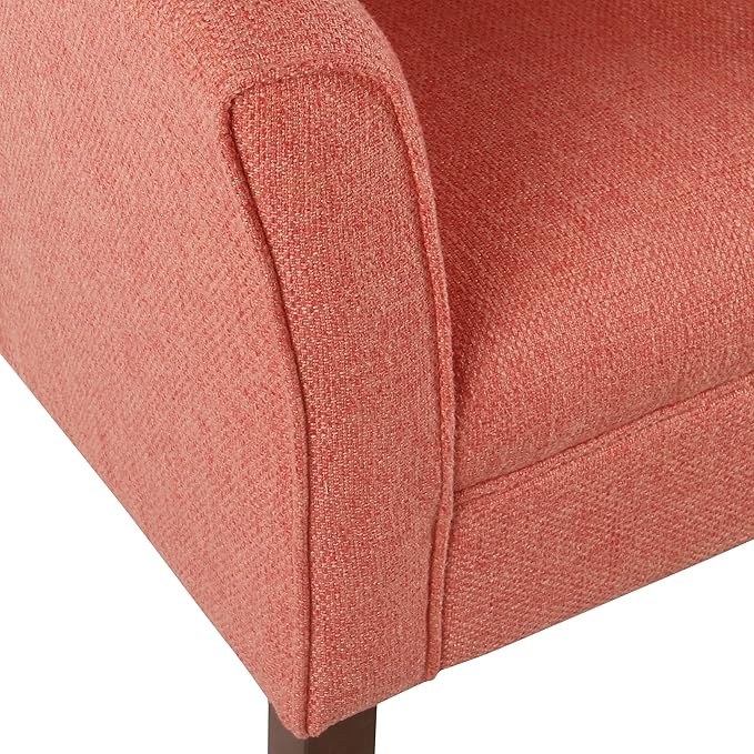 HomePop Barrel Shaped Accent Chair polyester and wood Orange