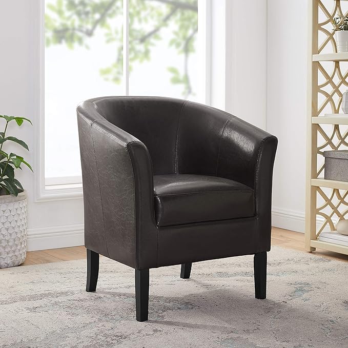 Linon Home Dcor Linon Home Decor Simon Club Chair 33 x 28.25 x 25.5 Brown
