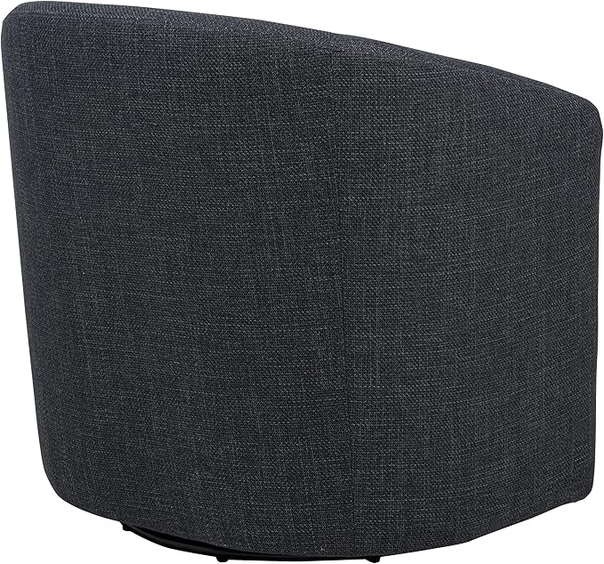 Coaster Home Furnishings - Mossbrook - Wood - Swivel Accent Chair with Barrel Back Foam Cushioning and 360-Degree Rotating Base - Living Room - Anthracite - 903223
