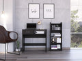 2-Piece Computer Desk with Bookshelf 31.5 inch Office Desk Gaming Desk Writing Study Desk with Storage Home Office Desks Compact Laptop Notebook Computer Workstation Black