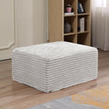 37.4 Corduroy Ottoman Seat Module for Modular Sectional Sofa DIY L-Shaped &amp U-Shaped Plush Corduroy Sofa for Living Room Grey