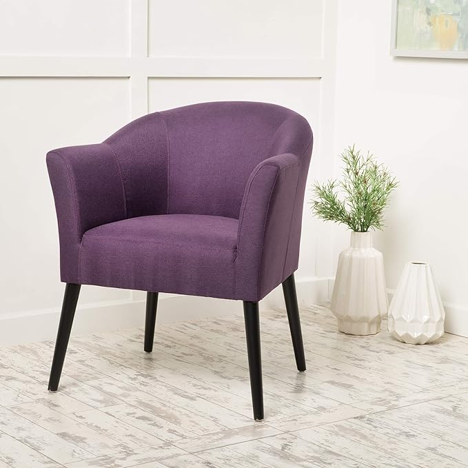 Christopher Knight Home Cosette Fabric Arm Chair Plum 26.25D x 25W x 31.25H in