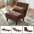 Convertible Chair Bed with 7-in-1 Linen Fabric Couch Bed Ideal for Compact Living Rooms Apartments Guest Rooms or Offices Brown
