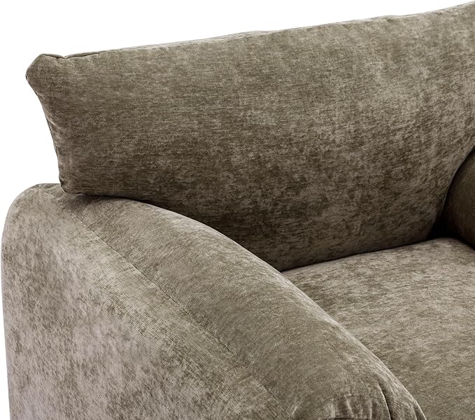 Single Sofa Armchair Made of Chenille Modern Style Accent Chair Lounge Chair 38.6'' Wide for Living Room Bedroom Green
