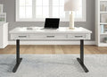 Martin Furniture Modern Wood Electric Sit/Stand Desk Height Adjustable Table Desk White