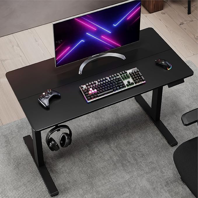 Realspace® 48 W Essential Electric Height Adjustable Standing Desk Black